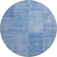 Premium Machine Washable Mayfield AMF664 Denim 8' x 8' Round Rug