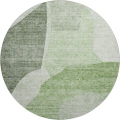 Premium Machine Washable Mayfield AMF665 Aloe 8' x 8' Round Rug