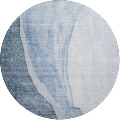 Premium Machine Washable Mayfield AMF667 Blue 8' x 8' Round Rug