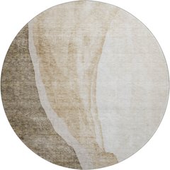 Premium Machine Washable Mayfield AMF667 Brown 8' x 8' Round Rug