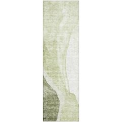 Premium Machine Washable Mayfield AMF667 Olive 2'3" x 7'6" Runner Rug