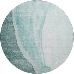 Premium Machine Washable Mayfield AMF667 Teal 8' x 8' Round Rug