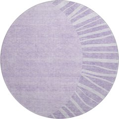 Premium Machine Washable Mayfield AMF668 Lavender 8' x 8' Round Rug