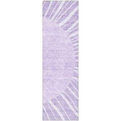 Premium Machine Washable Mayfield AMF668 Lavender 2'3" x 7'6" Runner Rug