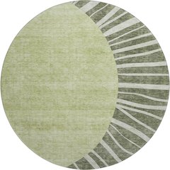 Premium Machine Washable Mayfield AMF668 Olive 8' x 8' Round Rug
