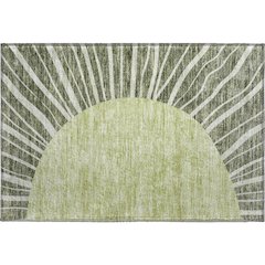Premium Machine Washable Mayfield AMF668 Olive 1'8" x 2'6" Rug