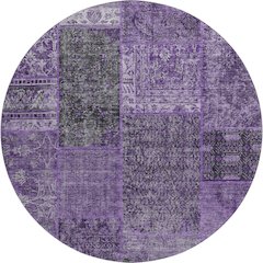 Premium Machine Washable Mayfield AMF669 Eggplant 8' x 8' Round Rug