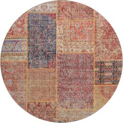 Premium Machine Washable Mayfield AMF669 Red 8' x 8' Round Rug