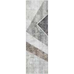 Premium Machine Washable Mayfield AMF671 Gray 2'3" x 7'6" Runner Rug