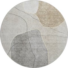 Premium Machine Washable Mayfield AMF672 Beige 8' x 8' Round Rug