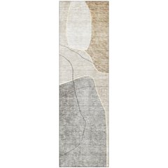 Premium Machine Washable Mayfield AMF672 Beige 2'3" x 7'6" Runner Rug