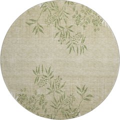 Premium Machine Washable Mayfield AMF673 Khaki 8' x 8' Round Rug