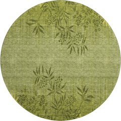 Premium Machine Washable Mayfield AMF673 Olive 8' x 8' Round Rug