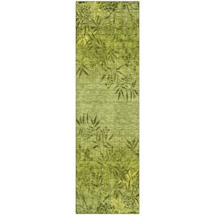 Premium Machine Washable Mayfield AMF673 Olive 2'3" x 7'6" Runner Rug