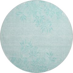 Premium Machine Washable Mayfield AMF673 Teal 8' x 8' Round Rug