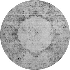 Premium Machine Washable Mayfield AMF675 Gray 8' x 8' Round Rug