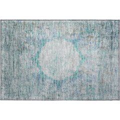 Premium Machine Washable Mayfield AMF675 Teal 1'8" x 2'6" Rug