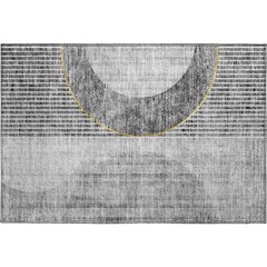 Premium Machine Washable Mayfield AMF676 Charcoal 1'8" x 2'6" Rug