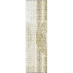 Premium Machine Washable Mayfield AMF676 Taupe 2'3" x 7'6" Runner Rug