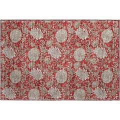 Premium Machine Washable Mayfield AMF677 Red 1'8" x 2'6" Rug
