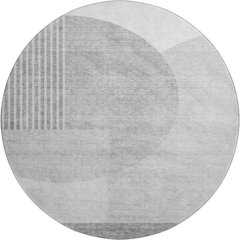 Premium Machine Washable Mayfield AMF678 Gray 8' x 8' Round Rug