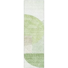 Premium Machine Washable Mayfield AMF678 Olive 2'3" x 7'6" Runner Rug