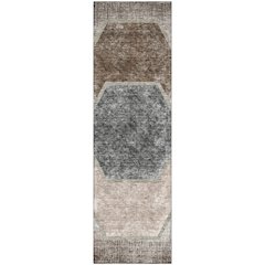 Premium Machine Washable Mayfield AMF679 Fudge 2'3" x 7'6" Runner Rug