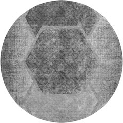 Premium Machine Washable Mayfield AMF679 Gray 8' x 8' Round Rug