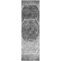 Premium Machine Washable Mayfield AMF679 Gray 2'3" x 7'6" Runner Rug