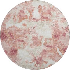 Premium Machine Washable Mayfield  Pink 8' x 8' Round Rug