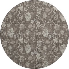 Premium Machine Washable Mayfield AMF680 Chocolate 8' x 8' Round Rug