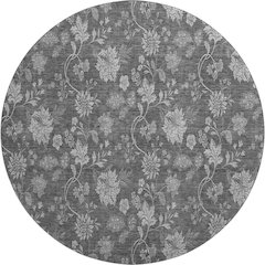 Premium Machine Washable Mayfield AMF680 Gray 8' x 8' Round Rug