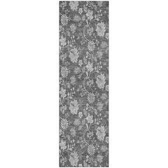 Premium Machine Washable Mayfield AMF680 Gray 2'3" x 7'6" Runner Rug