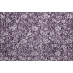 Premium Machine Washable Mayfield AMF680 Plum 1'8" x 2'6" Rug
