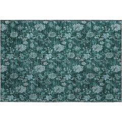 Premium Machine Washable Mayfield AMF680 Teal 1'8" x 2'6" Rug