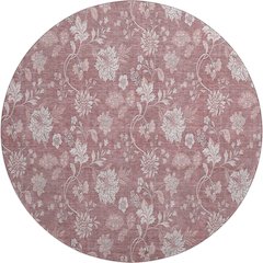 Premium Machine Washable Mayfield AMF681 Blush 8' x 8' Round Rug