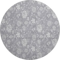 Premium Machine Washable Mayfield AMF681 Gray 8' x 8' Round Rug