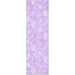 Premium Machine Washable Mayfield AMF681 Lilac 2'3" x 7'6" Runner Rug