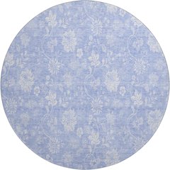 Premium Machine Washable Mayfield AMF681 Sky 8' x 8' Round Rug