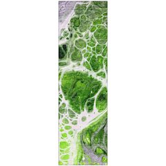 Premium Machine Washable Mayfield AMF682 Lime 2'3" x 7'6" Runner Rug