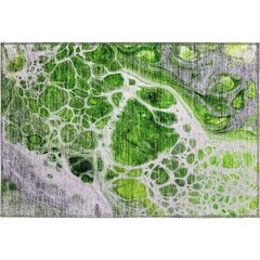 Premium Machine Washable Mayfield AMF682 Lime 1'8" x 2'6" Rug