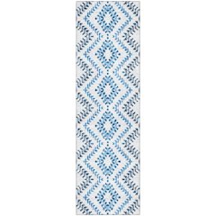 Premium Machine Washable Mayfield AMF684 Blue 2'3" x 7'6" Runner Rug