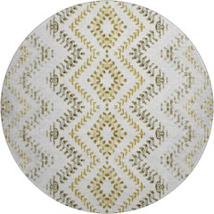 Premium Machine Washable Mayfield AMF684 Taupe 8' x 8' Round Rug