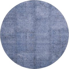 Premium Machine Washable Mayfield AMF685 Blue 8' x 8' Round Rug