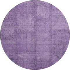 Premium Machine Washable Mayfield AMF685 Purple 8' x 8' Round Rug