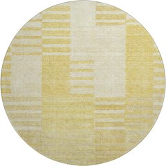 Premium Machine Washable Mayfield AMF686 Honey 8' x 8' Round Rug