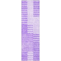 Premium Machine Washable Mayfield AMF686 Lavender 2'3" x 7'6" Runner Rug