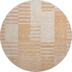 Premium Machine Washable Mayfield AMF686 Salmon 8' x 8' Round Rug