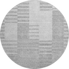 Premium Machine Washable Mayfield AMF686 Silver 8' x 8' Round Rug