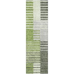 Premium Machine Washable Mayfield AMF687 Green 2'3" x 7'6" Runner Rug
